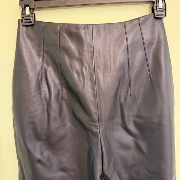 Zara women’s high waisted black vegan leather dress pants size Medium - Picture 5 of 11
